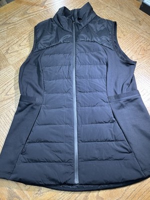 Lululemon Women's Down For It All Vest Black Sz L EUC
