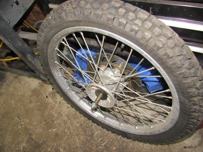 1994 cz jawa 180 roland enduro sport rear wheel rim hub with original tire 94