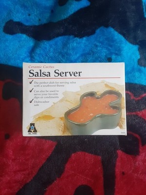 SOUTHWEST THEMED  Ceramic Cactus  SALSA SERVER DISH  -  BRAND NEW - BY ACME 