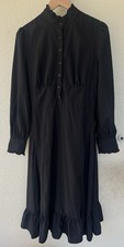 Scarlet Darkness Ruffle Mock Neck Dress L Dark Witch Renaissance Gothic Medieval