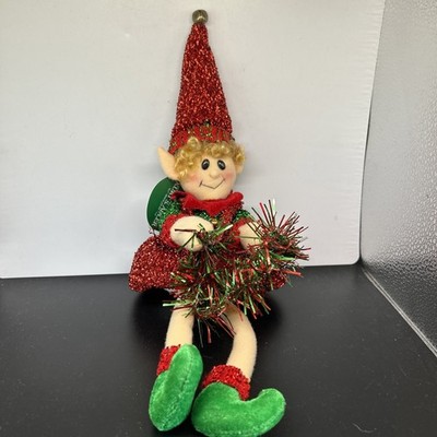 KURT ADLER PIXIE CHRISTMAS ELF ORNAMENT 11'' New With Tags Stuffed FABRIC