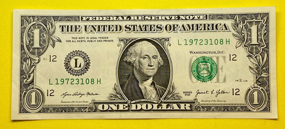 1972 31 August Birthday Note 19723108 Fancy Serial Number 0ne Dollar Bill 2021 - Image 3 of 4