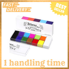 Face Paint Oil Palette 12 Colors Large Black White Professional Face Painting