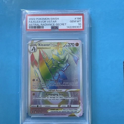 2022 Pokémon SWSH FA/Kleavor VStar #196 Astral Radiance-Secret PSA 10 Gem Mint