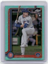 2025 Topps Chrome Logofractor Edition #219 Matt Shaw Aqua Refractors #114/199