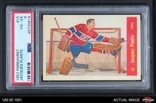 1957 Parkhurst #15 Jacques Plante Canadiens PSA 4 - VG/EX