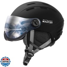 OutdoorMaster Snowboard Helmet with Ski Goggles,Ski Helmet and 2-