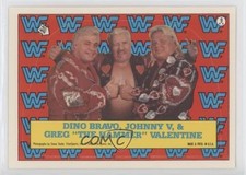 1987 Topps WWF Stickers Greg Valentine Dino Bravo Johnny V The Hammer #9 1u6