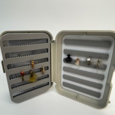 Hand Tied Trout Fly Assortment - 12 Flies in Snap Case - Dry, Nymph, Terrestrial