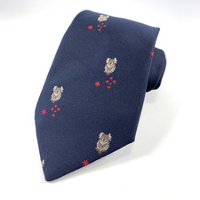 Vintage Australia by John  Lois Mens Tie Navy Koalas w/ 7 Point Red Stars Repp