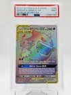 GENGAR & MIMIKYU GX 2019 POKEMON TEAM UP SECRET RARE FA #186 PSA 9 Q0895