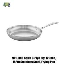 ZWILLING Spirit 3-Ply3 Ply, 12-inch, 18/10 Stainless Steel, Frying Pan