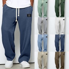 Mens Casual Sweatpants Joggers Pants Loose Fit Baggy Pant Trousers Elastic Waist