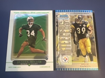 2005 Bowman Chrome - Willie Parker #153 Refractor + Justin miller card 