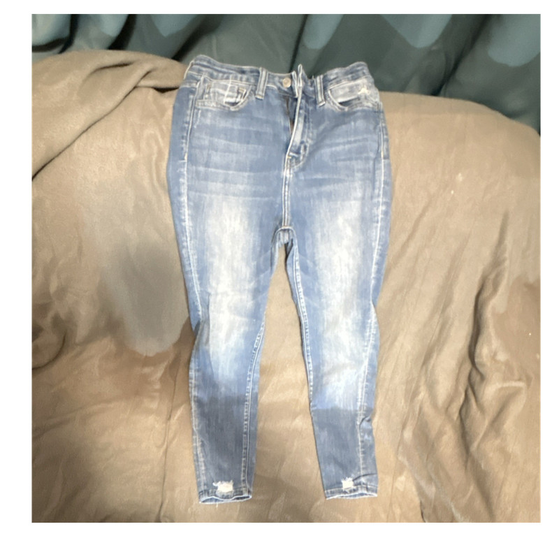 Flying Monkey Women's High Rise Skinny Jeans Light Wash Blue Stretch 5-Pocket