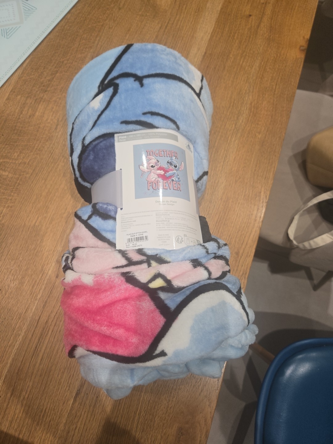 PLAID / Trow / Manta / Tartán DUO STITCH ANGEL Disneyland Paris