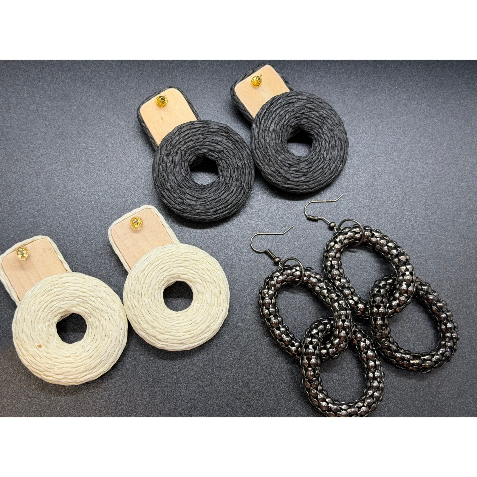 Handmade Statement Raffia Earrings, which are lig… - image 2