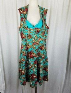 turquoise swing dress