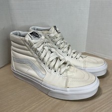 VANS All White SK8-Hi Top Sneakers Skateboarding Shoes Women  s Size 7.5 Mens 6
