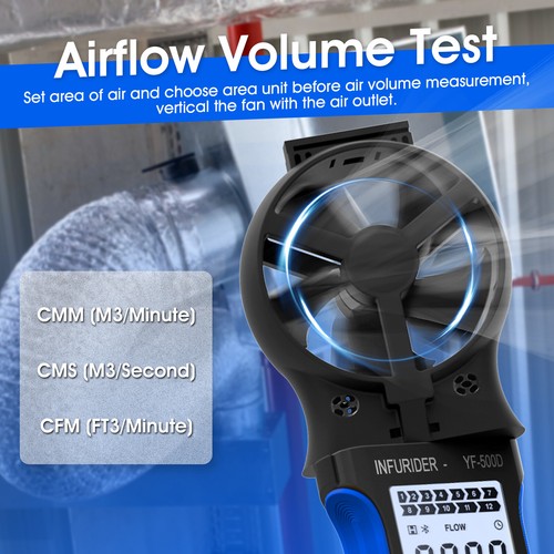 HoldPeak Wind Speed Meter Anemometer with Temp ℃/℉, Multi-Units, 400mAh IP65 - Picture 4 of 9