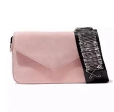 NWT Edie Parker $1,495 Pink Suede Bag