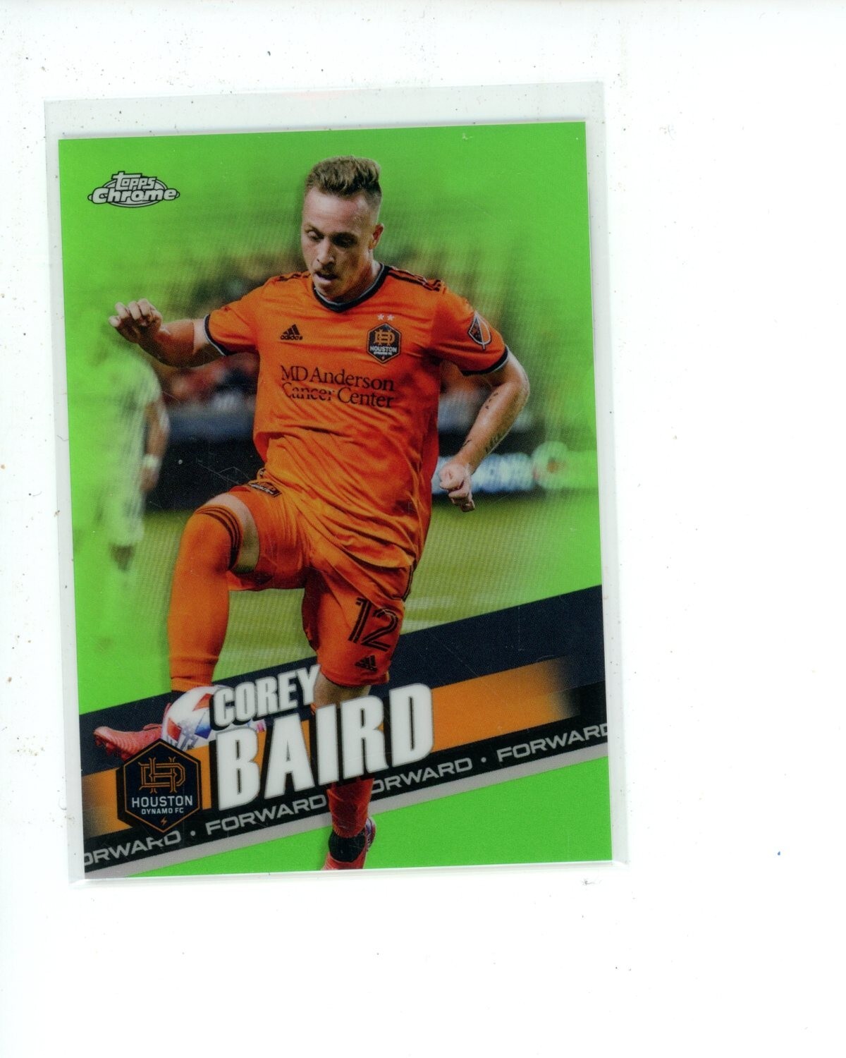 2022 Topps Chrome MLS Neon Green Refractor #80 Corey Baird #d 78/99