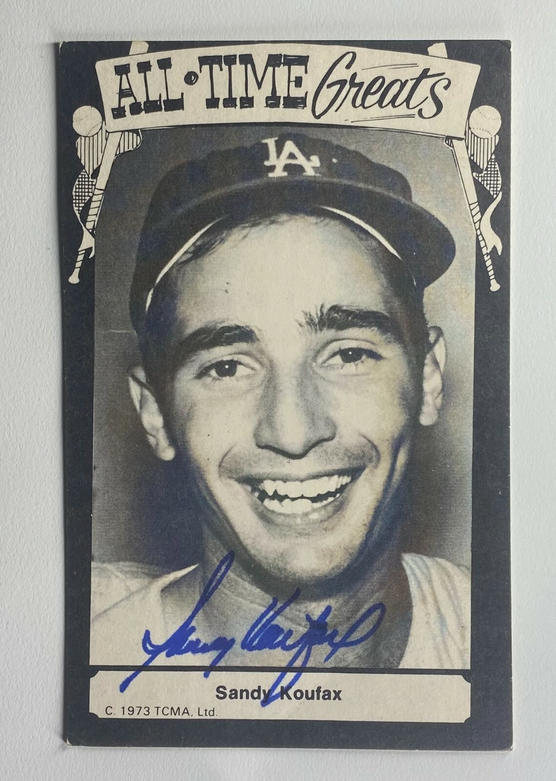Sandy Koufax Autographed Signed 1977 Exhibits 3x5 Card AUTO JSA LOA Dodgers HOF 