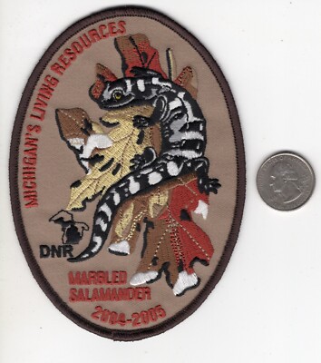 2004 LIVING RESOURCE MARBLED SALAMANDER PATCH-MICHIGAN DNR DEER-BEAR 