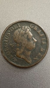 1723 Farthing Hibernia DEI.GRATIA.REX,Us Colonial Coin extremely rare! Last One