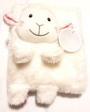 Baby Blanket with Lamb Soft /White by evergreen b.BOUTIQUE  35"X25"