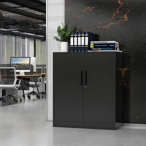 2 Doors Metal Storage Cabinets, Small Locker For Home, Office, Garage, Employee - Picture 6 of 6