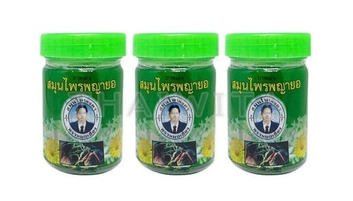 Thai Phayayor Herbal Thai Balm Green Balm Massage Balm Lotion Cream Herb 3 x 50g