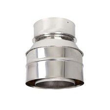 Twin Wall Liner Adapter Insulated Flue Pipe to Flexible Flue Stainless Steel