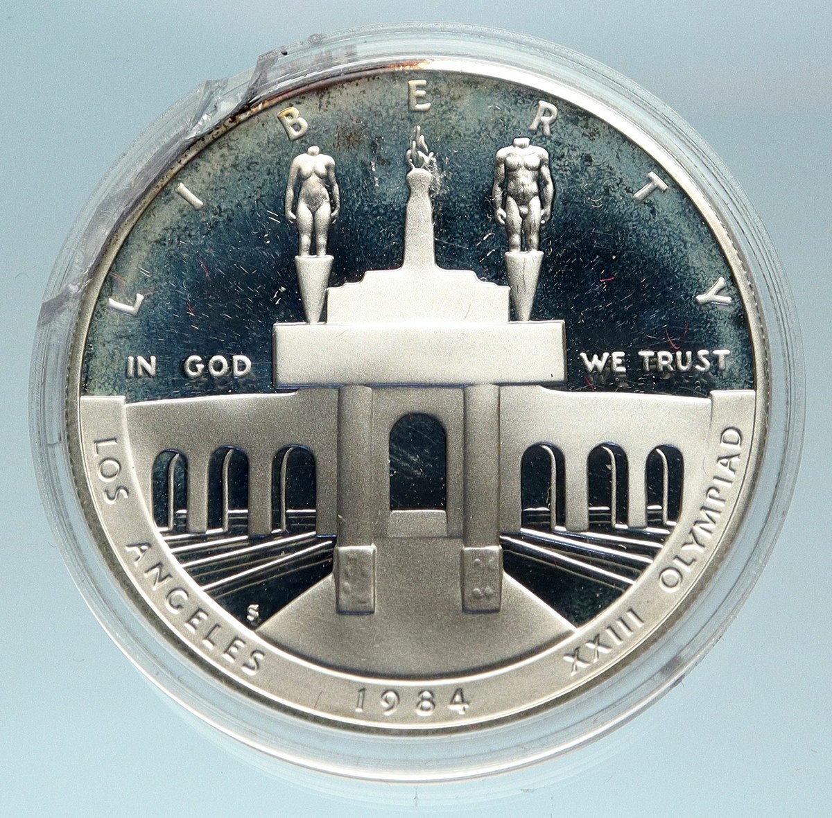 1984 UNITED STATES Los Angeles 23rd Olympics OLD Proof Silver