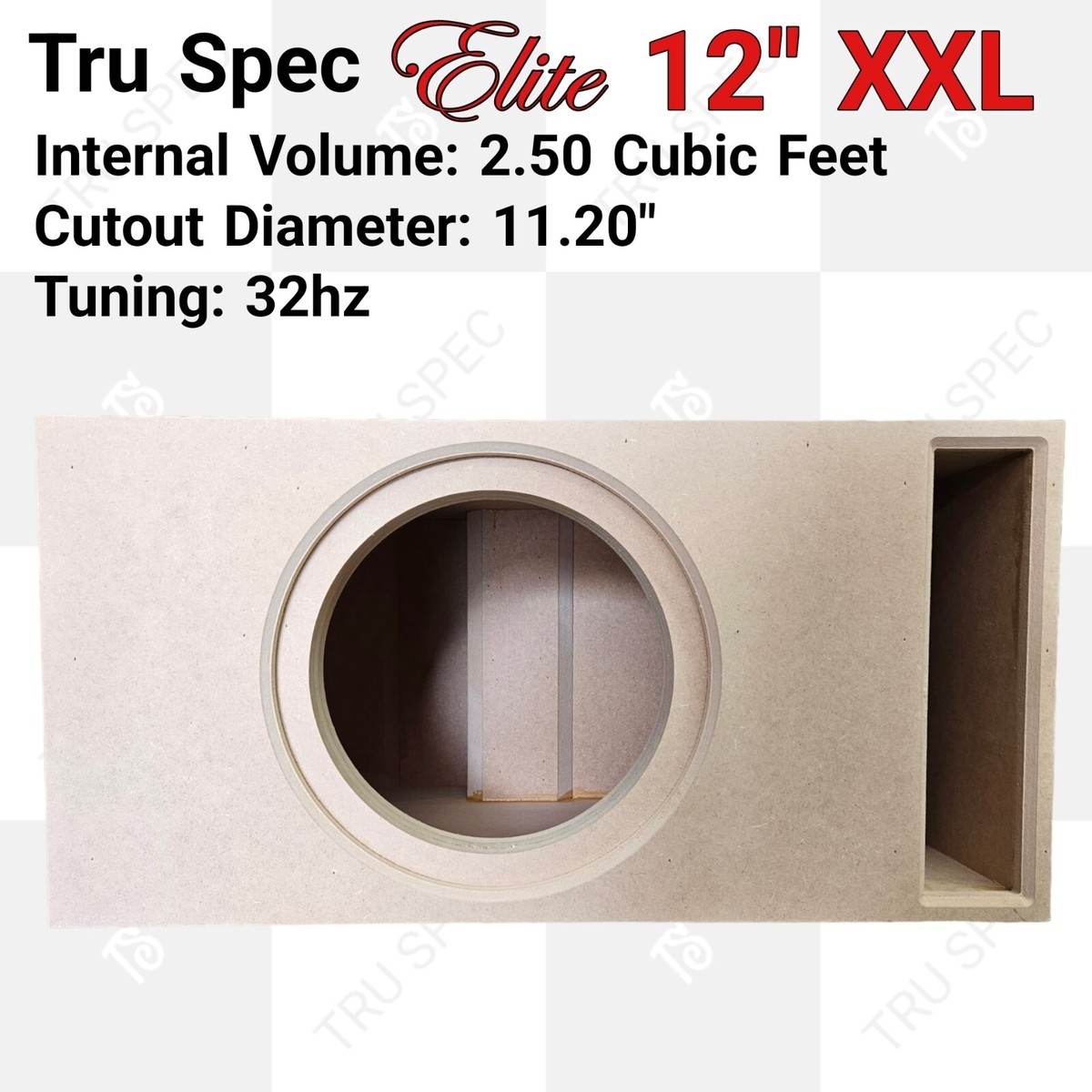 TRU SPEC Elite Single 12 XXL HD Subwoofer Enclosure Box For