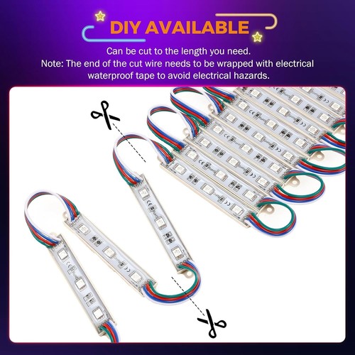 80Ft RGB Storefront LED Light Kit with Bluetooth Control & Remote - Waterproof - Picture 11 of 11