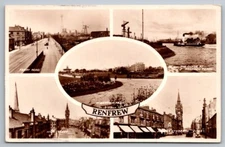 Renfrew Scotland Multiview RPPC Postcard Unposted Valentine & Sons
