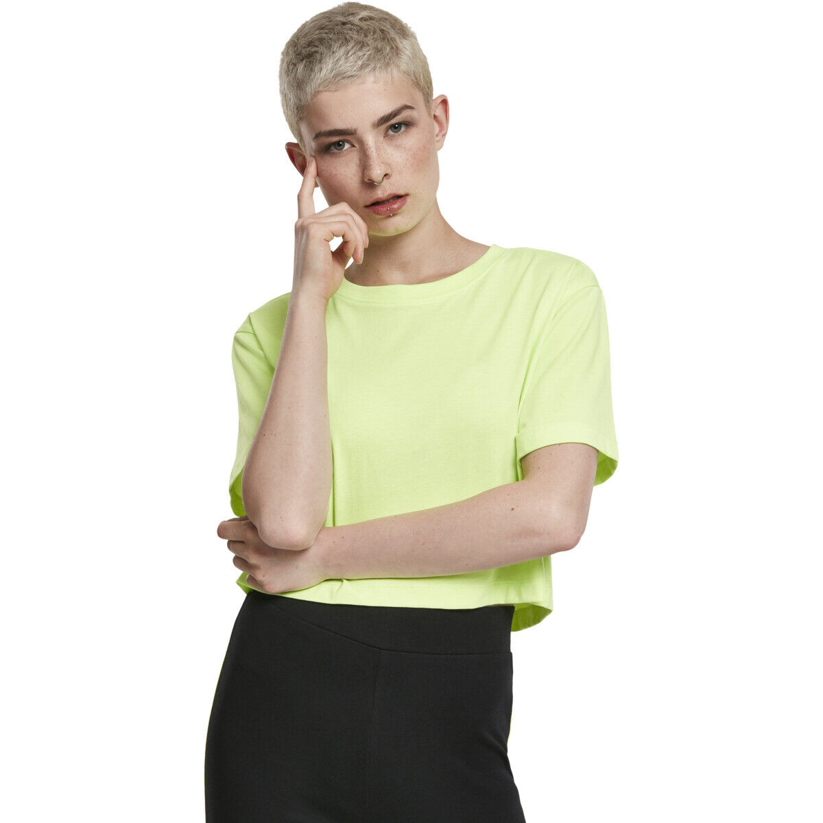 Urban Classics Ladies Short Oversized Neon Tee Top Bauchfrei oversize T- Shirt | eBay