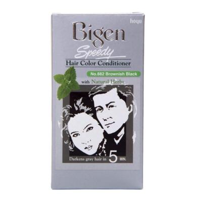 Bigen Speedy Hair Color Conditioner, Shade Brownish Black 882, 80gm