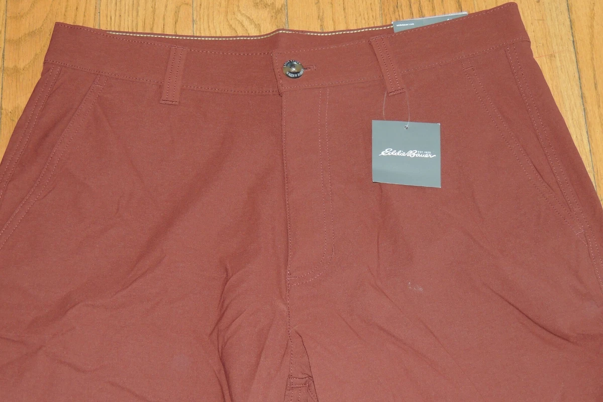 NWT MENS EDDIE BAUER MR TAKEOFF CHINO SHORTS Sable Hiking Fishing Outdoor SZ 32