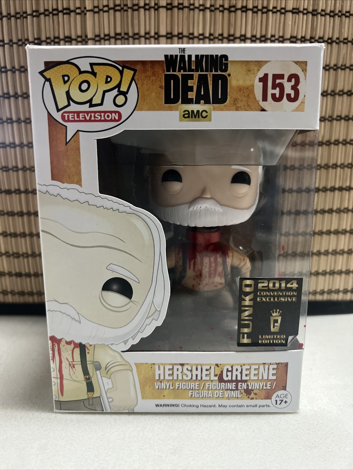Funko Pop! The Walking Dead - Hershel Greene (Headless) 2014 Con W/Protector