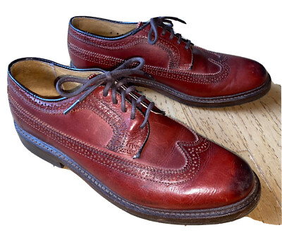 FRYE Wingtip Oxfords Shoes Brown Leather Dress Size US Mens  display picture 2