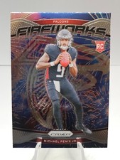 Michael Penix Jr. 2024 Panini Prizm Fireworks #16 RC Falcons NFL Rookie Card