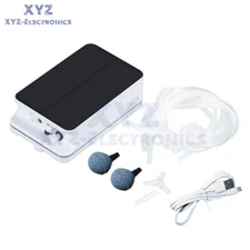 5V Solar Powers Charging Oxygenator Fish Tanks Aquarium Air Pump Aerator DC