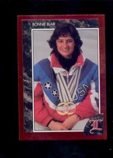 1992 Sport Legends Magazine BONNIE BLAIR Olympics Speed Skating Red Foil Card