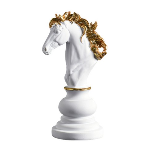 King/Queen Chess Figurine Games Part Chessmen Ornaments Home Desktop Decor Horse - Picture 3 of 18