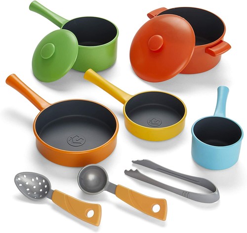 NEW Just Like Home Everyday Cookware Kids Play Dishes Cookware Pots Pans NIB - Picture 2 of 3