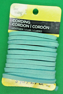 Bead Landing #504859 Deerskin Lace Cording, Turquoise - Details Below