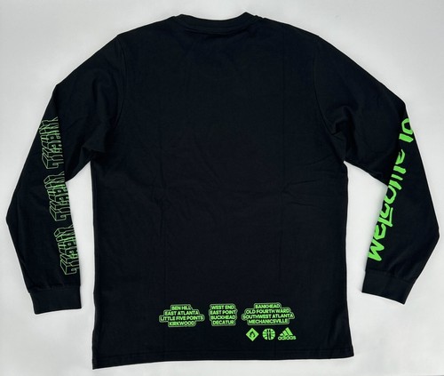 Adidas Shirt Men's Large Trae TL Long Sleeve Black Graphic Tee Basketball HZ1206 - Picture 22 of 23