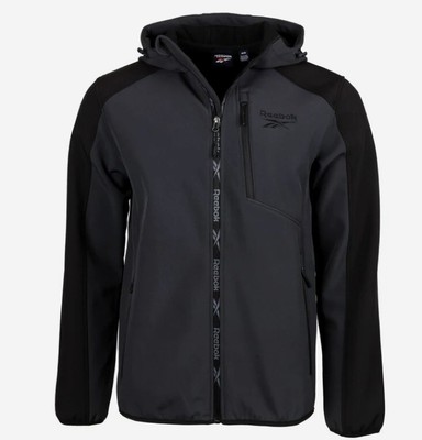reebok men's hooded softshell jacket